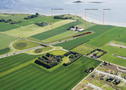 Forslag S3 set fra �stsiden - omtrent 200 meter fra den nye Sydby og Marb�k. Grafik: Vejdirektoratet.